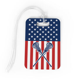 Girls Lacrosse Bag/Luggage Tag - USA Lax Girl