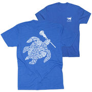Girls Lacrosse Short Sleeve T-Shirt - Lax Turtle (Back Design)