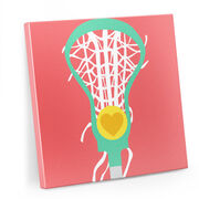 Girls Lacrosse Canvas Wall Art - Lula the Lax Dog - 2 Piece Set