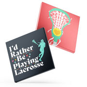 Girls Lacrosse Canvas Wall Art - Rather Be Playing Lacrosse - 2 Piece Set
