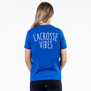 Girls Lacrosse Short Sleeve T-Shirt - Lacrosse Vibes (Back Design)