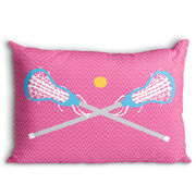 Girls Lacrosse Pillowcase - Crossed Sticks