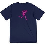 Girls Lacrosse Short Sleeve Performance Tee - Neon Lax Girl