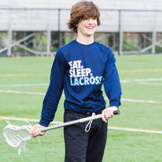 Lacrosse Tshirt Long Sleeve - Eat. Sleep. Lacrosse