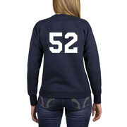 Girls Lacrosse Crewneck Sweatshirt - Chevron Lax Whale