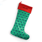 Girls Lacrosse Stocking - Santa Lula Dog