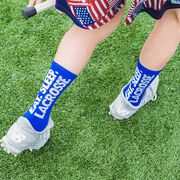 Lacrosse Woven Mid-Calf Socks - Eat. Sleep. Lacrosse