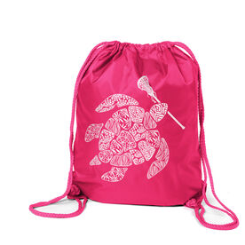 Girls Lacrosse Drawstring Backpack - Lax Turtle