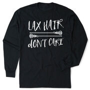 Girls Lacrosse Tshirt Long Sleeve - Lax Hair Don't Care