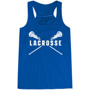 Girls Lacrosse Flowy Racerback Tank Top - Crossed Girls Sticks