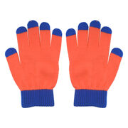 Lacrosse Touchscreen Knit Gloves - Orange/Blue