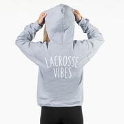 Girls Lacrosse Hooded Sweatshirt - Lacrosse Vibes (Back Design)