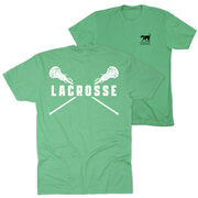 Girls Lacrosse Short Sleeve T-Shirt - Crossed Girls Sticks (Back Design)