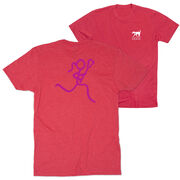 Lacrosse Short Sleeve T-Shirt - Neon Lax Girl (Back Design)