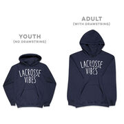 Girls Lacrosse Hooded Sweatshirt - Lacrosse Vibes