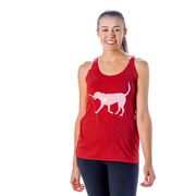 Girls Lacrosse Women's Everyday Tank Top - LuLa The Lax Dog Pink