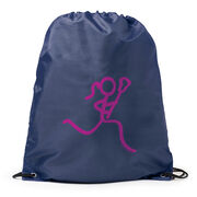 Lacrosse Drawstring Backpack Neon Lax Girl