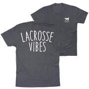 Girls Lacrosse Short Sleeve T-Shirt - Lacrosse Vibes (Back Design)