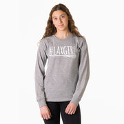 Girls Lacrosse Tshirt Long Sleeve - #LAXGIRL