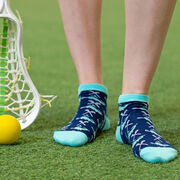 Girls Lacrosse Ankle Socks - Lax Whales