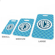 Girls Lacrosse Bag/Luggage Tag - Personalized Girls Lacrosse Pattern Monogram