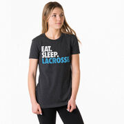 Girls Lacrosse Women's Everyday Tee - Eat. Sleep. Lacrosse.