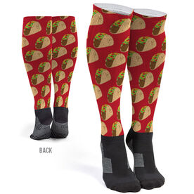 Printed Knee-High Socks - Tacos