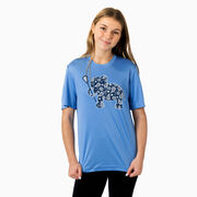 Girls Lacrosse Short Sleeve Performance Tee - Lax Elephant
