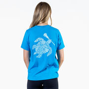 Girls Lacrosse Short Sleeve T-Shirt - Lax Turtle (Back Design)