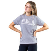 Girls Lacrosse Short Sleeve T-Shirt - #LAXGIRL