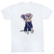Girls Lacrosse Short Sleeve T-Shirt - Lily The Lacrosse Dog