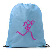 Lacrosse Drawstring Backpack Neon Lax Girl