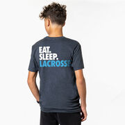 Lacrosse Short Sleeve T-Shirt - Eat. Sleep. Lacrosse. (Back Design)