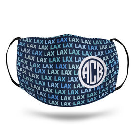 Girls Lacrosse Face Mask - Monogram with Lax Pattern