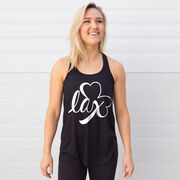Girls Lacrosse Flowy Racerback Tank Top - Lax Shamrock