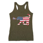 Girls Lacrosse Women's Everyday Tank Top - Patriotic LuLa The Lax Dog