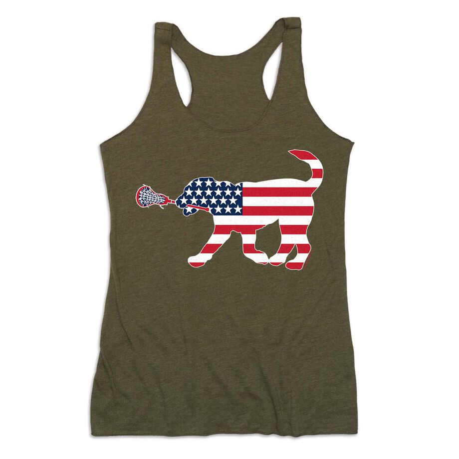 Girls Lacrosse Women's Everyday Tank Top - Patriotic LuLa The Lax Dog