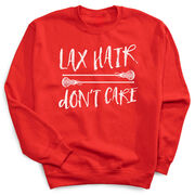 Girls Lacrosse Crewneck Sweatshirt - Lax Hair Don't Care