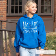 Girls Lacrosse Hooded Sweatshirt - Lax Hair Don't Care