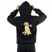 Girls Lacrosse Hooded Sweatshirt - Chase The Lax Dog (Back Design)