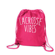 Girls Lacrosse Drawstring Backpack - Lacrosse Vibes