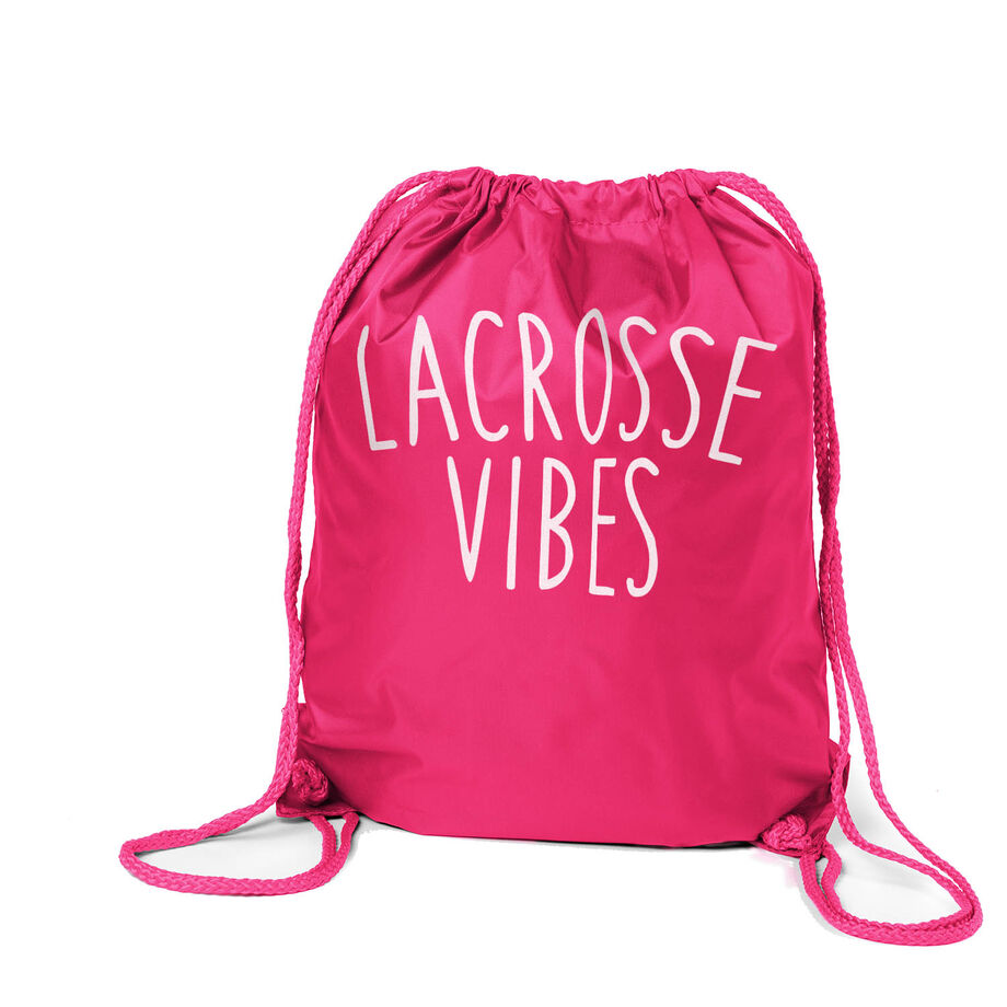 Girls Lacrosse Drawstring Backpack - Lacrosse Vibes