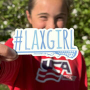 Girls Lacrosse Sticker - #LAXGIRL