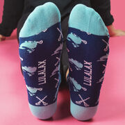 Girls Lacrosse Ankle Socks - Lax Whales