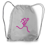 Lacrosse Drawstring Backpack Neon Lax Girl