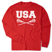 Girls Lacrosse Tshirt Long Sleeve - USA Girls Lacrosse