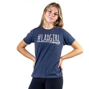 Girls Lacrosse Short Sleeve T-Shirt - #LAXGIRL