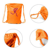 Lacrosse Drawstring Backpack Neon Lax Girl