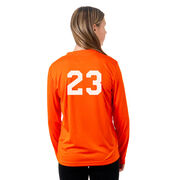 Girls Lacrosse Long Sleeve Performance Tee - My Goal Is To Deny Yours Goalie