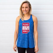 Women's Flowy Racerback Tank Top - Don’t Feed The Goalie